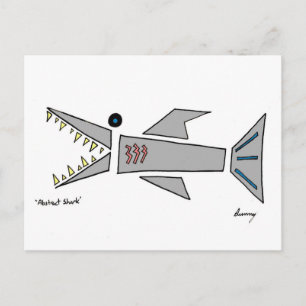 Abstract Shark Postcard