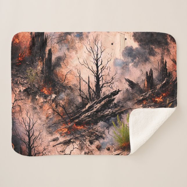 Abstract Sherpa Blanket for Cosy Living (Front (Horizontal))