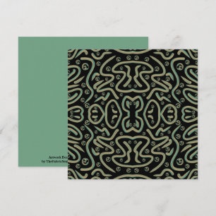 Abstract Shimmer Tubing With Green And Gold Colors Card