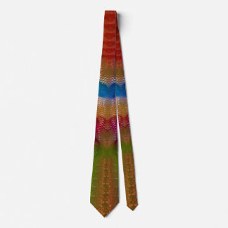 Abstract Shimmering Optical Illusion Colorful Tie