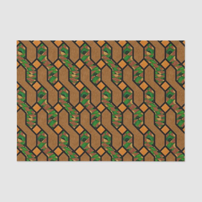 Abstract Shimmy Wood Pattern Tissue Paper (Front)