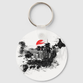 abstract shinjuku japan Tokyo Key Ring
