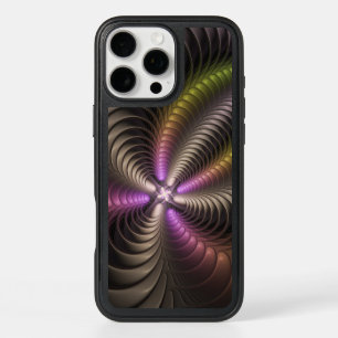 Abstract Shiny Trippy Colourful 3D Fractal Art
