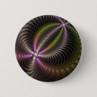 Abstract Shiny Trippy Colourful 3D Fractal Art