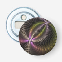 Abstract Shiny Trippy Colourful 3D Fractal Art