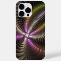 Abstract Shiny Trippy Colourful 3D Fractal Art