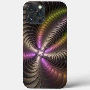 Abstract Shiny Trippy Colourful 3D Fractal Art iPhone 13 Pro Max Case