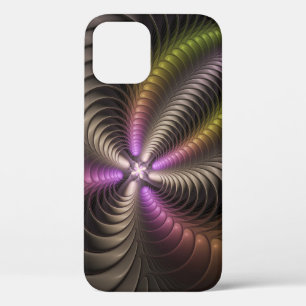 Abstract Shiny Trippy Colourful 3D Fractal Art iPhone 12 Case