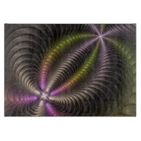 Abstract Shiny Trippy Colourful 3D Fractal Art