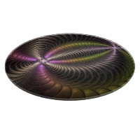 Abstract Shiny Trippy Colourful 3D Fractal Art