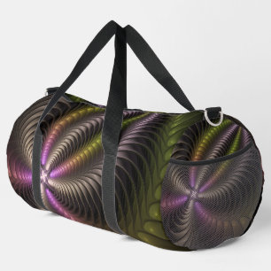 Abstract Shiny Trippy Colourful 3D Fractal Art Duffle Bag