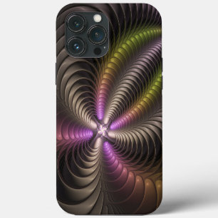Abstract Shiny Trippy Colourful 3D Fractal Art iPhone 13 Pro Max Case