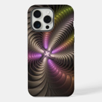 Abstract Shiny Trippy Colourful 3D Fractal Art