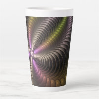 Abstract Shiny Trippy Colourful 3D Fractal Art