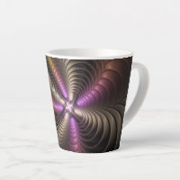 Abstract Shiny Trippy Colourful 3D Fractal Art