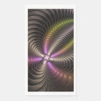 Abstract Shiny Trippy Colourful 3D Fractal Art