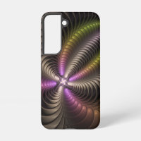 Abstract Shiny Trippy Colourful 3D Fractal Art