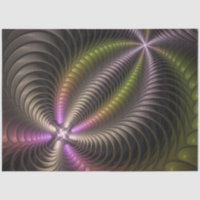 Abstract Shiny Trippy Colourful 3D Fractal Art
