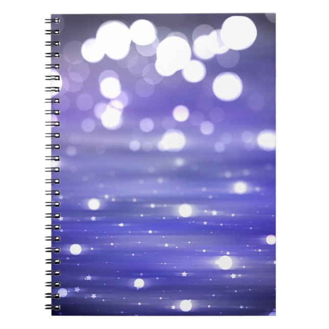 Abstract shiny violet background illustration digi notebook (Front)