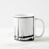 Abstract Ship's Masts in Maine Black and White