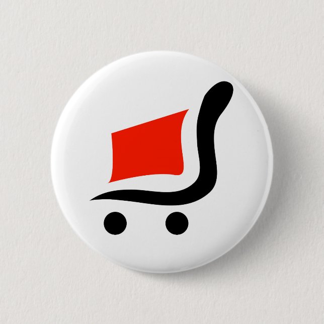abstract shopping cart 6 cm round badge (Front)