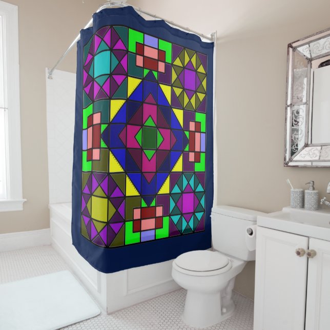 abstract shower curtain (In Situ)