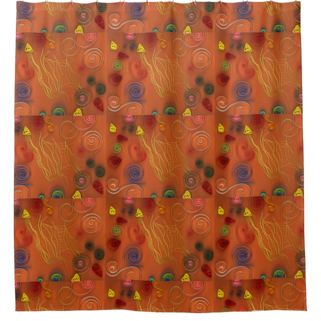 Abstract Shower Curtain (Front)