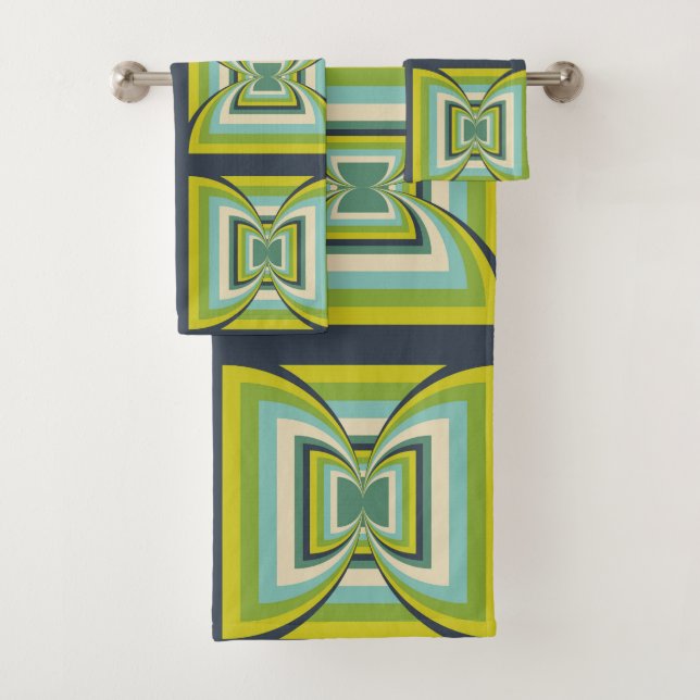 Abstract Shower Curtain Bath Towel Set (Insitu)