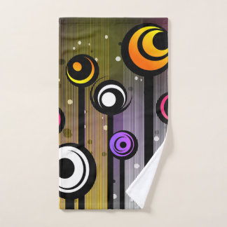 abstract shower curtain hand towel