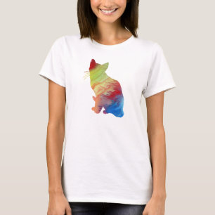 Abstract Siamese Cat silhouette T-Shirt
