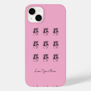 Abstract Silhouette Dancers Mum's Pink Case-Mate iPhone 14 Plus Case