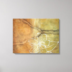 Abstract Silhouette Painting on Tan Background Canvas Print