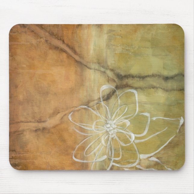 Abstract Silhouette Painting on Tan Background Mouse Mat (Front)