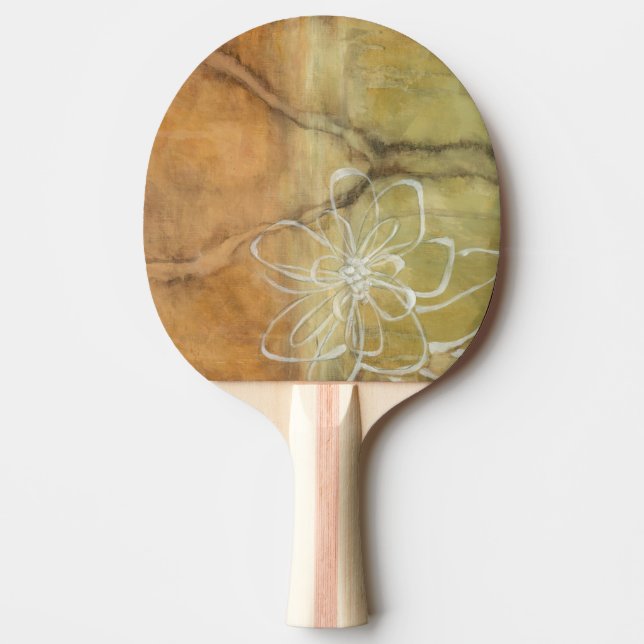 Abstract Silhouette Painting on Tan Background Ping Pong Paddle (Front)