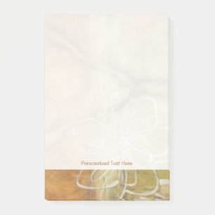 Abstract Silhouette Painting on Tan Background Post-it Notes