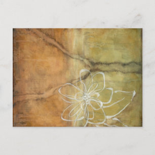 Abstract Silhouette Painting on Tan Background Postcard