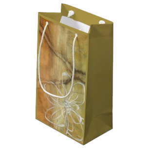 Abstract Silhouette Painting on Tan Background Small Gift Bag