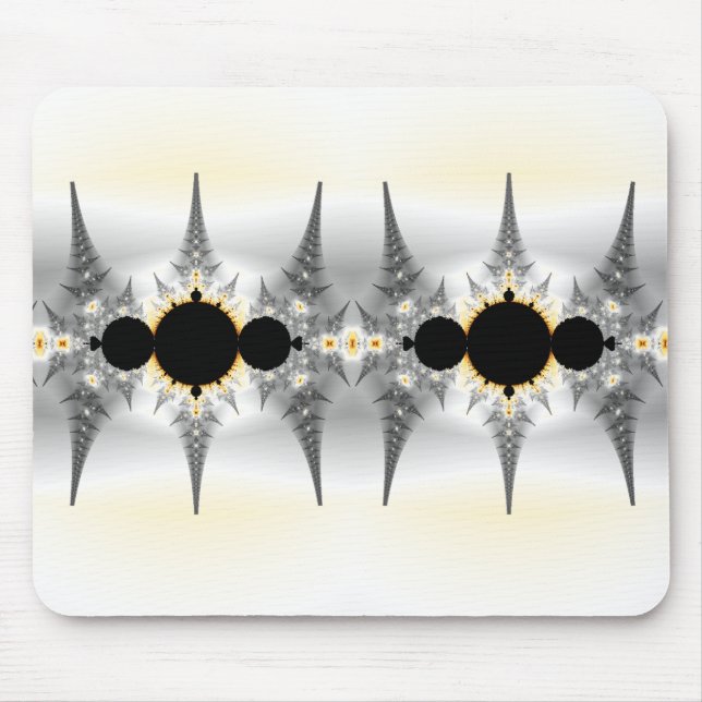 Abstract Silver Fractal Art Mouse Mat (Front)