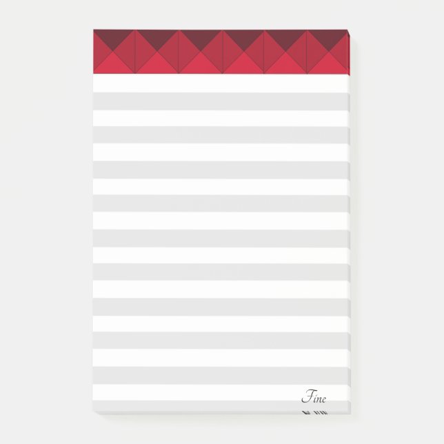 Abstract Silver Grey, Red & White Things To Do Post-it Notes (Front)