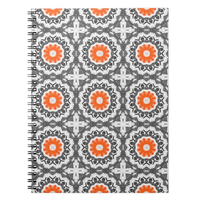 abstract silver, light grey and dark slate grey se notebook (Front)