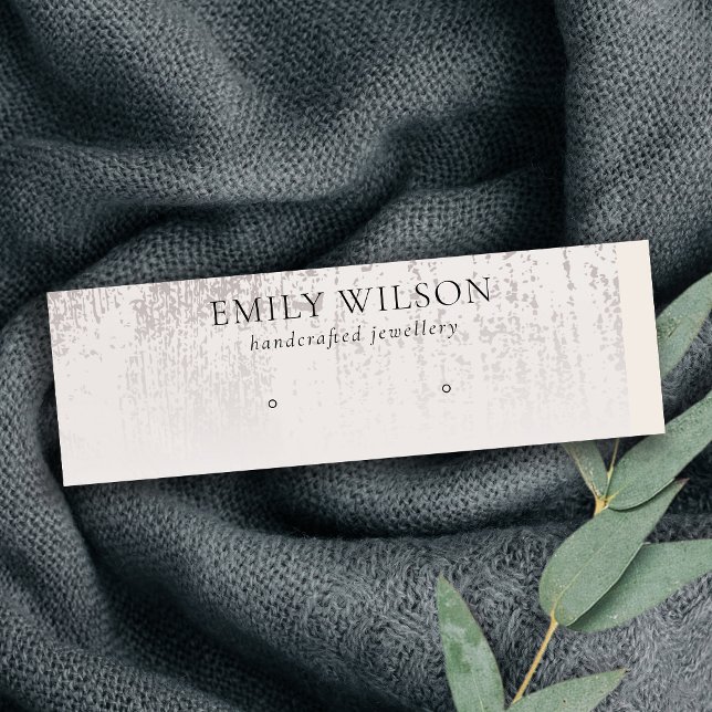 Abstract Silver Rainfall Stud Earring Display Mini Business Card (Creator Uploaded)