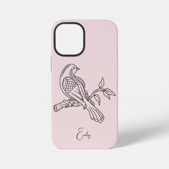 Abstract Simple Line Art Illustration , Boho Chic  iPhone Case (Back)