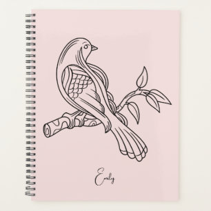 Abstract Simple Line Art Illustration , Boho Chic Planner
