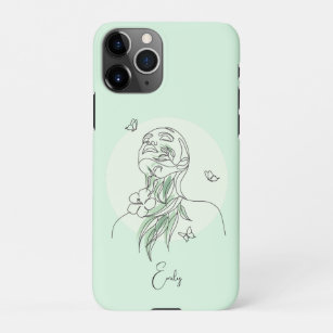Abstract Simple Line Art Woman Illustration iPhone 11Pro Case