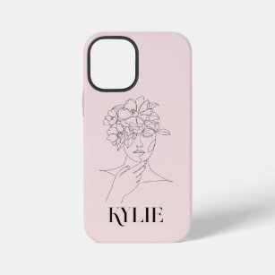 Abstract Simple Line Art Woman Illustration iPhone 12 Mini Case