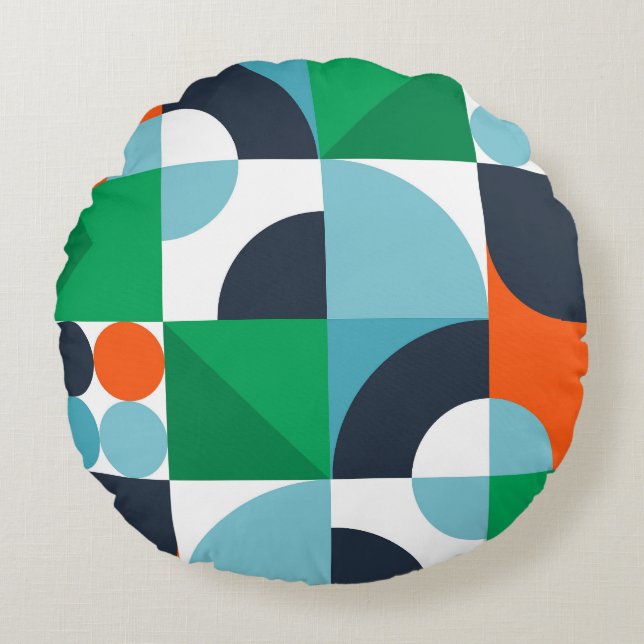 Abstract simple shapes and shapes round cushion (Front)