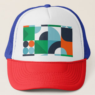 Abstract simple shapes and shapes trucker hat