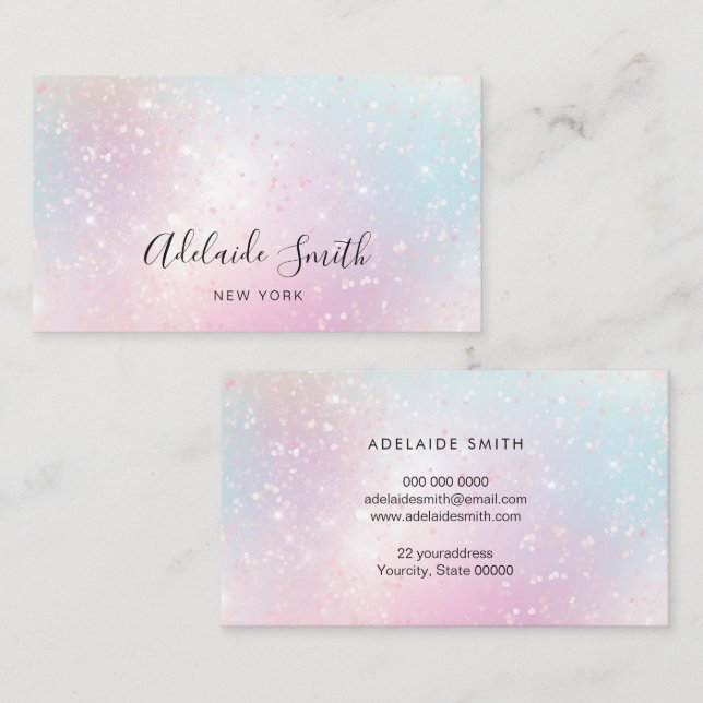 abstract simulated shimmer business card (Front/Back)