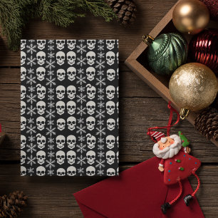 Abstract Skeleton Snowflake Design Wrapping Paper Sheet