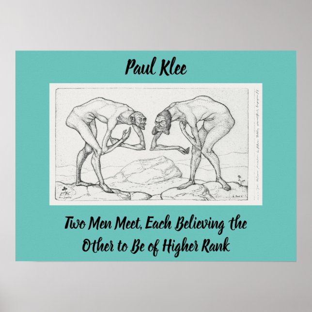 Abstract Sketch Paul Klee Two Men Meet Poster (Front)